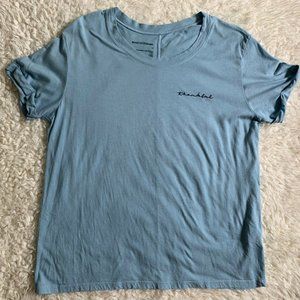 NWT Good hYOUman Sz Large "Thankful" Blue T-Shirt